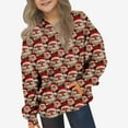 thumbnail image 1 of Sudadera con capucha para niñas y niños, sudadera de manga larga con cuello redondo y estampado de moda, jersey con bolsillo, sudadera de poliéster para niñas, 1 of 8