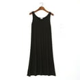 thumbnail image 4 of Vestido de verano para mujer, informal, sin mangas, de longitud media, holgado, tipo chaleco, falda (negro, talla L), 4 of 8