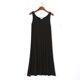 thumbnail image 4 of Vestido de verano para mujer, informal, sin mangas, de longitud media, holgado, tipo chaleco, falda (negro, talla L), 4 of 8