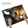 thumbnail image 2 of 500-Piece Wooden Jigsaw Puzzle for Adults - Wizard Dog Magic Hat Spell , Challenging Family Art Project, Unique Home Wall Decor Gift, 2 of 7