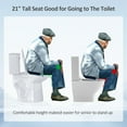 thumbnail image 2 of SUPERFLO Tall Toilet - 21 Inch Elongated Two Piece Extra Tall Toilets With Comfort Chair Seat, 12" Rough In & Single Flush, High Toilets For Seniors, Disabled, And Tall Individuals (1.28 GPF), 2 of 9