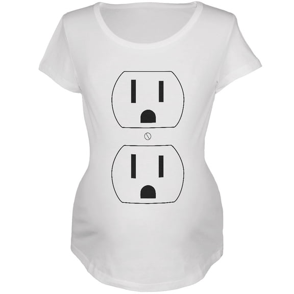 Halloween Outlet Costume White Maternity Soft T-Shirt - Medium