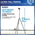 thumbnail image 6 of Fotopro 73" Travel Tripod Compact Camera Tripod with Ball Head QR Plate Action Adapter for DSLR Camera iPhone Projector Webcam Max Load 33lbs/15kg, 6 of 6