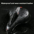 thumbnail image 4 of SPRING PARK Comfortable Men Women Bike Seat - Padded Wide Leather Bicycle Saddle Cushion , Waterproof, Dual Spring Suspension, Shock Absorbing, Universal, 4 of 7