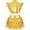 Gold, variant on SiiRoh Girls Metallic Crop Top with Sequin Ruffle Tiered Skirt Sparkly Disco Jazz Dance Outfit Sets Blue 6