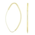 thumbnail image 5 of JewelStop 14K Yellow Gold Marquise Fashion Hoop Earrings with Medium and Endless Clasp for Women - 1.20gr, 5 of 6