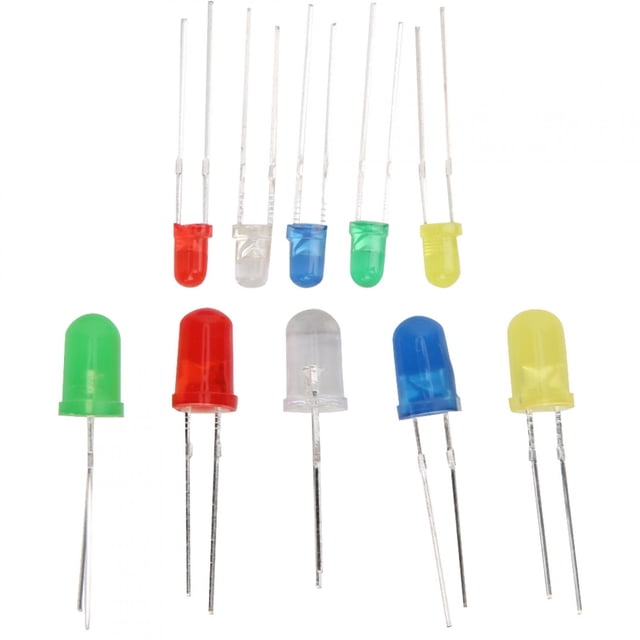 Kit de 300 diodos emisores de luz LED Bling Bling 3 mm y 5 mm amarillo verde azul rojo y blanco
