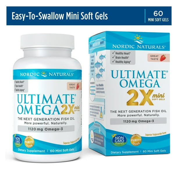 Nordic Naturals Ultimate Omega 2X Mini Softgels, 1120 Mg ...