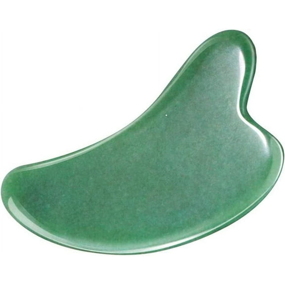 1Pcs Gua Sha Scraping Massage Board Tool Natural Jade Stone Guasha Board for Face Body Skin Caring Spa Therapy Trigger Point Treatment Soft Tissue Mobilization Tool (Green)