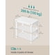 thumbnail image 5 of Banco SONGMICS para Zapatos de Bambú 29x50x45 cm, 3 Niveles, Blanco, 5 of 6