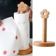 thumbnail image 4 of AMLESO Beech Paper Towel Stand Punch- Standing Flower-shaped Tissue Roll Paper Small, 4 of 8