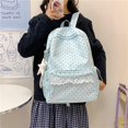 thumbnail image 5 of Women Polka Dot Lace Backpack, Large Capacity Trendy Dot Pattern Bag with Compartments&Pendant Cute Lightweight Backpacks for Travel, Shopping, Dating and Daily Use, 5 of 7