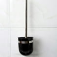 thumbnail image 4 of 2 Pcs Toilet Brush Base Cup Plunger Gel Liquid Scrubber System Black, 4 of 8