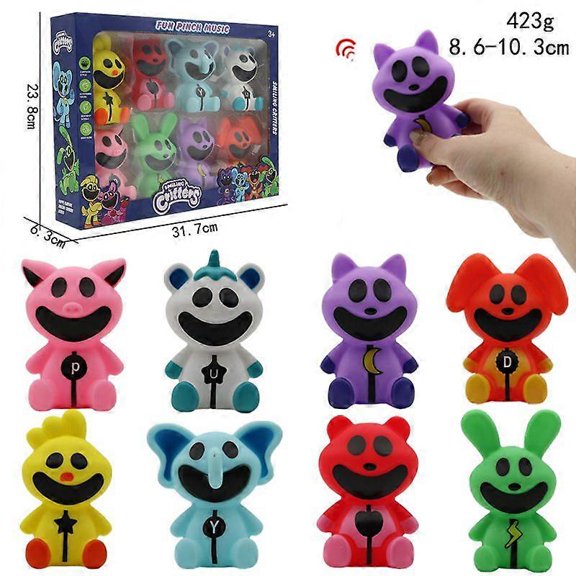 3-4.5 inch smiling animal action figure series desktop doll model cake ornaments