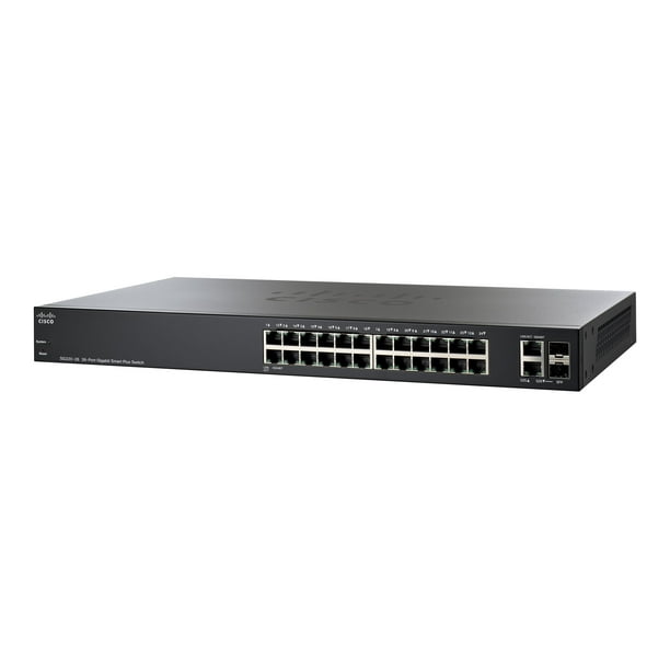Cisco 220 Series SG220-26 - Commutateur - Géré - 24 x 10/100/1000 + 2 x SFP Gigabit Combiné - Bureau, Montage en Rack