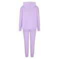 thumbnail image 4 of HAPIMO Savings Two Piece Sport Suit for Women Casual Solid Color Thick Hooded Sweatshirt+Jogger Sweatpant Fall Fashion Sets Purple M, 4 of 6