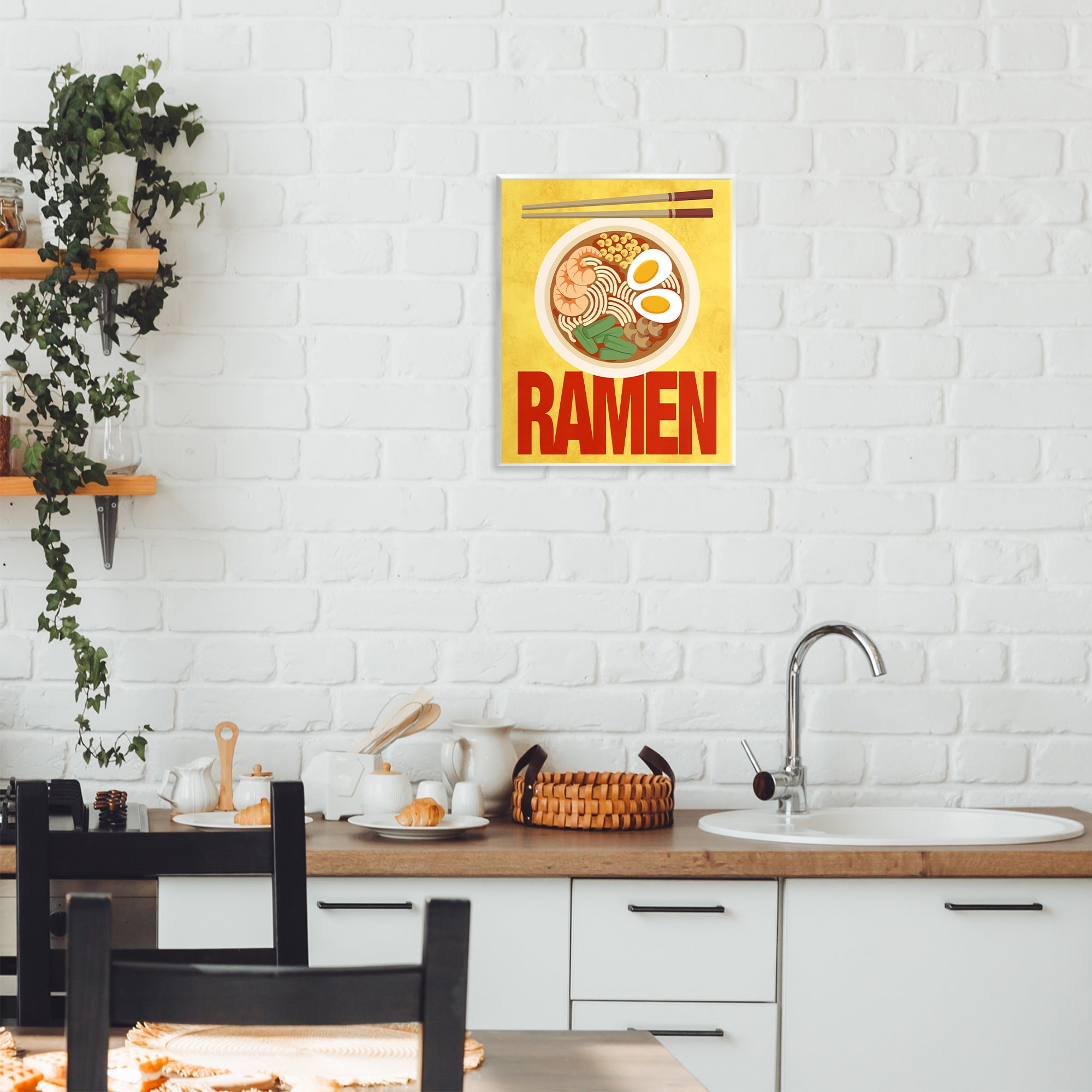 Stupell Industries Bright Ramen & Chopsticks Wall Plaque Art, design by Marcus Prime