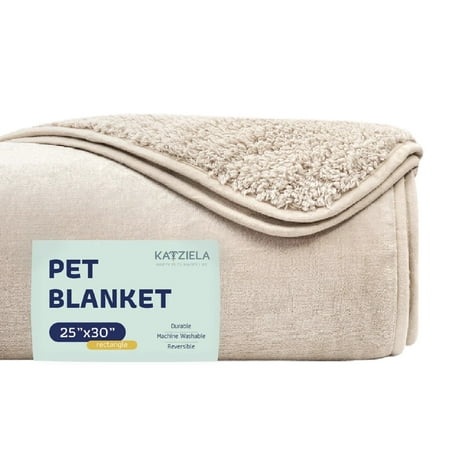 Katziela Pet Blanket Premium Cat and Dog Blanket Soft Throw Blankets for Cozy Homes Light Brown