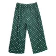 thumbnail image 3 of Women's Polka Dot Floral Eighth Wide Leg High Waist Loose Home Casual Pants, 3 of 3