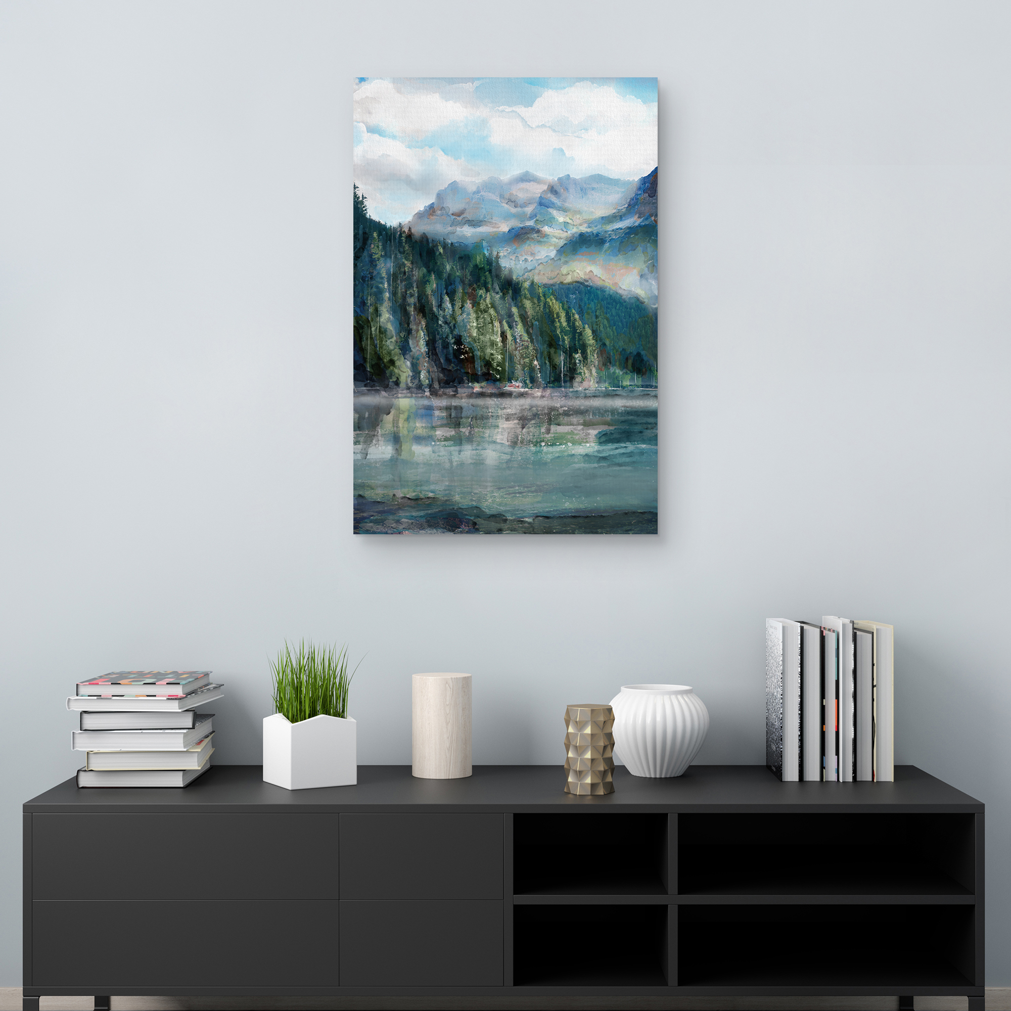 Mountain Lake II by Studio Arts Canvas Art Print