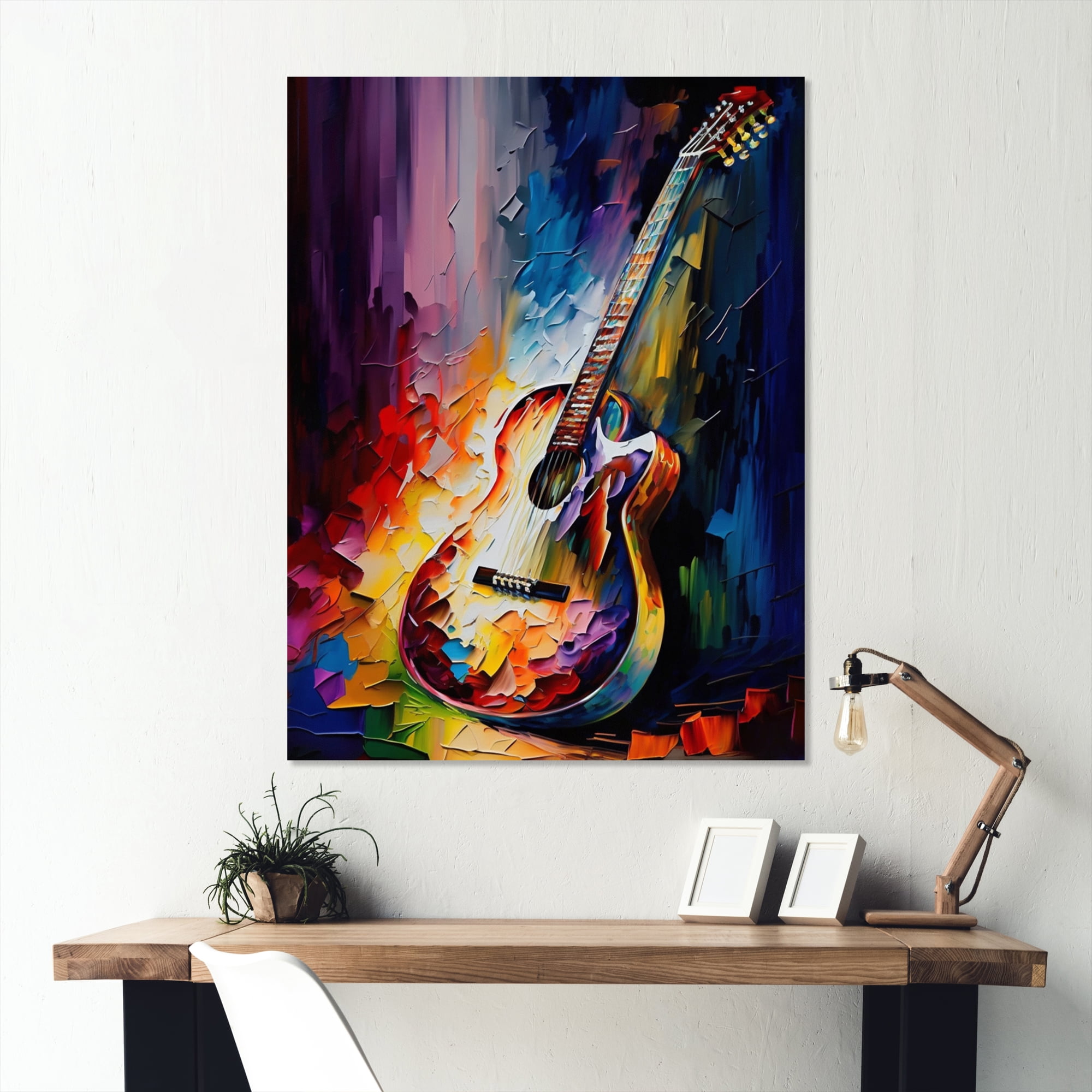 Designart Guitar On Stage I Canvas Wall Art