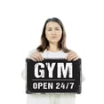 thumbnail image 3 of Open 24 7 Gym Home Fitness Center 12 Inch x 18 Inch Novelty Aluminum Metal Sign No Excuses Just Reps Durable Weatherproof Perfect for Home Gyms Garages Studios Fun Gift for Athletes, 3 of 6