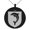 Black, variant on Stainless Steel Dolphin Diligence Coat of Arms Shield Engraved Small Medallion Circle Charm Pendant Necklace