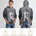 thumbnail image 5 of LAOLIUSN Men’s 3D Wolf Hoodie All Over Print Pullover Hooded Sweatshirt, Galaxy Moon Wolf Pack Graphic, Soft Stretch Polyester Spandex, S-4XL, 5 of 6