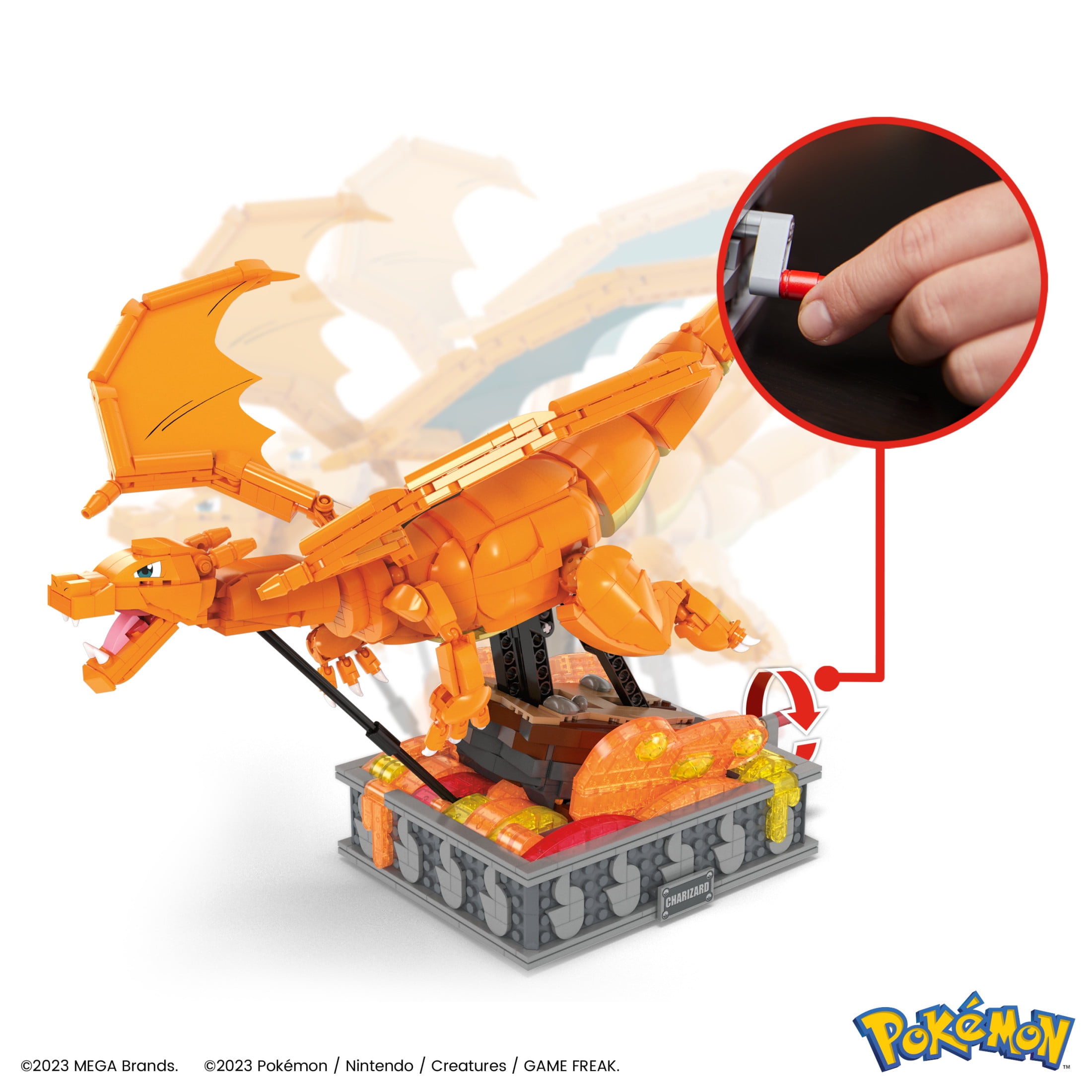 MEGA Pokemon Charizard Building Kit with Motion (1663 Pieces) for Collectors