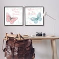 thumbnail image 2 of Believe In Dreams Butterflies Animals & Insects Graphic Art Black Framed Art Print Wall Art, Set of 2, 2 of 8