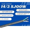 thumbnail image 2 of WindyNation 25 Feet 14/3 14 Gauge 3 Conductor Black SJOOW Cable, 2 of 3