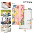 thumbnail image 6 of Yayeee 2 Pack Hand Towels for Bathroom 100% Cotton 16" x 28" Soft Absorbent Kitchen Towel, Red Striped Lemon, 6 of 7
