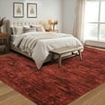 thumbnail image 4 of Garvee 8'x10' Modern Abstract Area Rug Solid Rug with Non Slip Rubber Backing, Washable Rug Low Pile Ultra Soft Indoor Carpet for Living Rooms Bedroom Dining Room, Red, 4 of 8