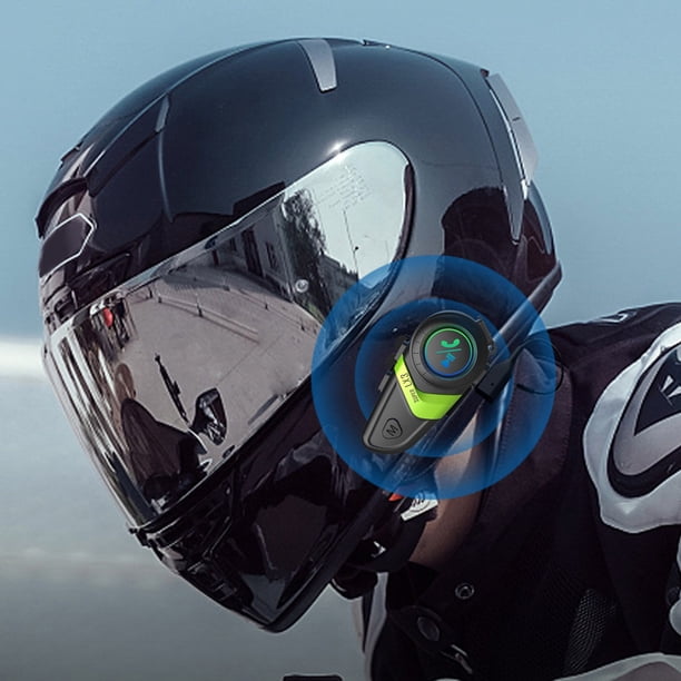 Auriculares Bluetooth 5.0 con llamadas claras, modo de espera prolongado, efecto de luz fría, reducción de ruido inteligente, IP67, resistentes al agua, para casco de motocicleta Akmoler