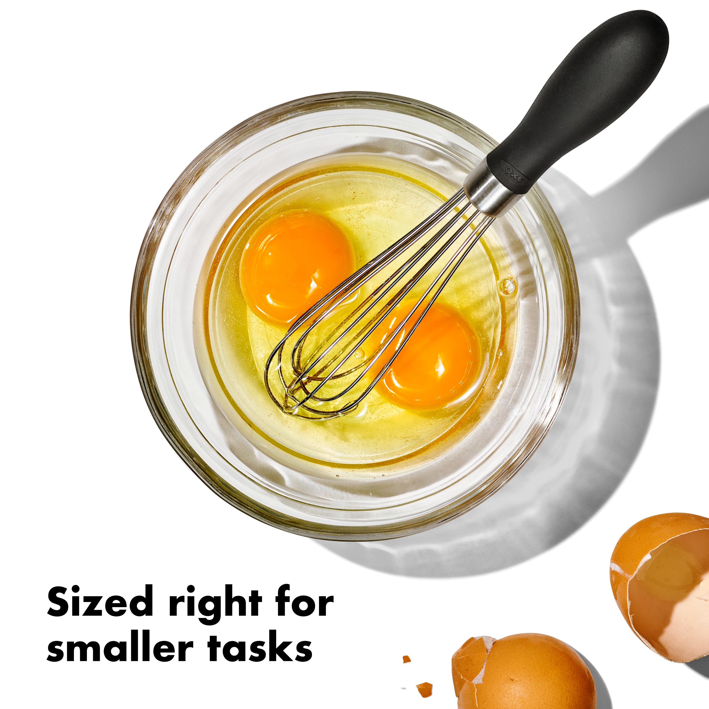 OXO SoftWorks Stainless Steel Mini Whisk – Compact Whisk for Mixing & Blending
