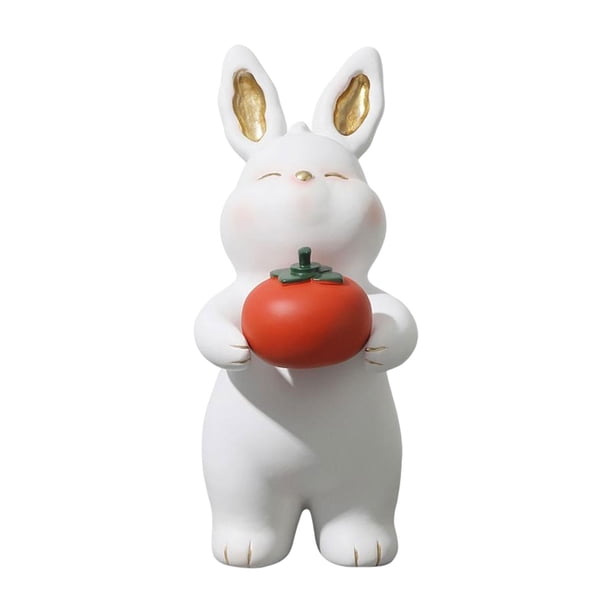 Escultura de animal para tarta de Año Nuevo chino, bonita decoración, regalo de escritorio Conejo