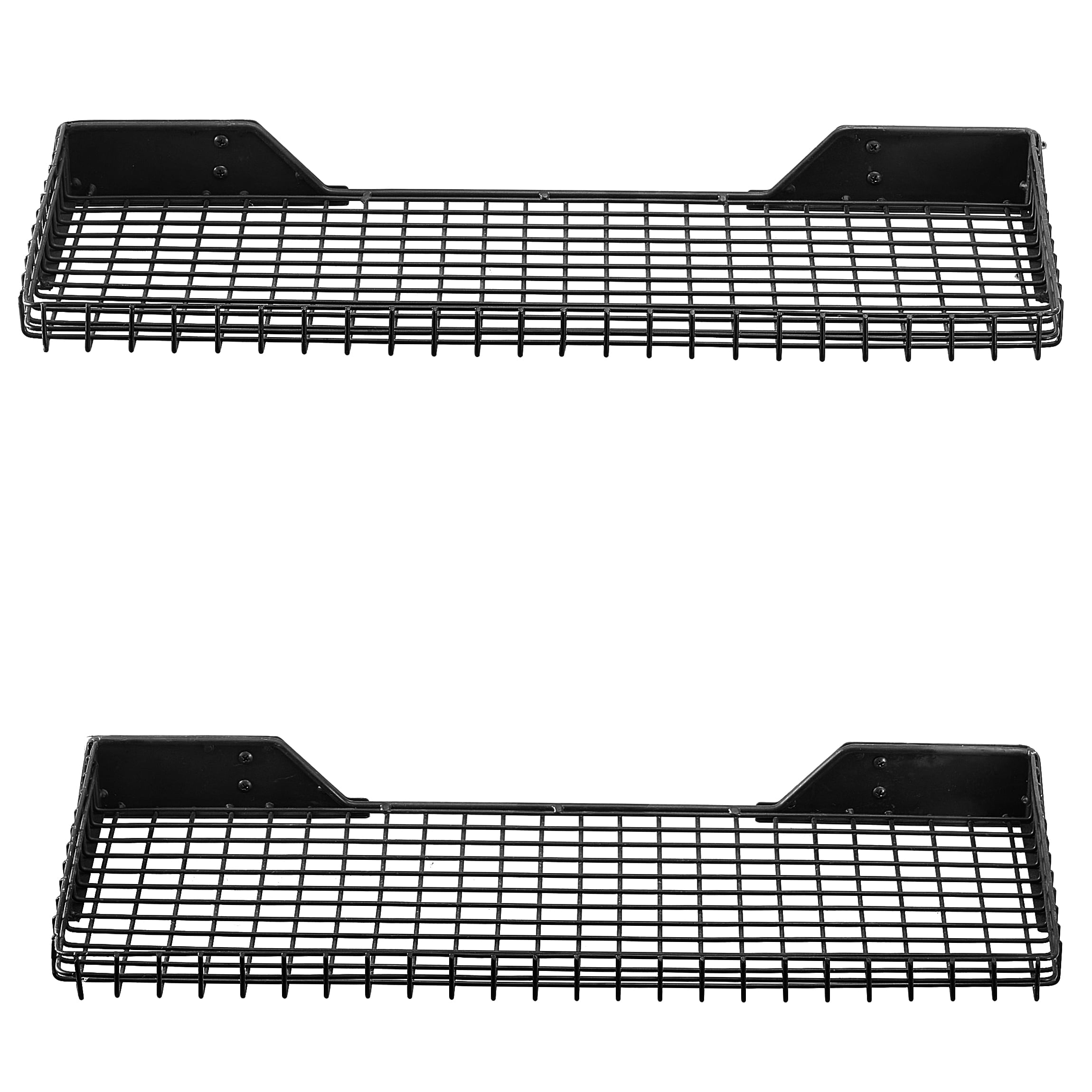 LUGO 24"x12" Garage Wall Shelves, 2 Pack, Black