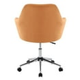 thumbnail image 7 of Home Office Chair,Modern Fabric Executive Desk Chair Accent Armchair with Lumbar Support,360°Swivel Adjustable Task Chair with Soft Seat,Vanity Chair with Metal Base for Bedroom Living Room,Orange, 7 of 7
