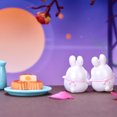 thumbnail image 2 of (Mooncake Rabbit No. 5) Mid-Autumn Festival Series Micro Landscape Ornaments Mooncake-Eating Rabbit Resin Ornaments, 2 of 14