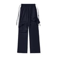 thumbnail image 2 of Fozruso Girls Loose Sweatpants Girls Cargo Pants For Everyday Wear Comfortable Stretch Elastic Waist Casual Outdoor Play Durable Pocket Jogger Pants For Kids Age 6 13 Years Sizes 6-7 Years, 2 of 5