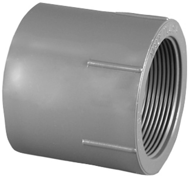 Charlotte Pipe Schedule 80 2 in. Slip x 2 in. Dia. FPT PVC Pipe Adapter