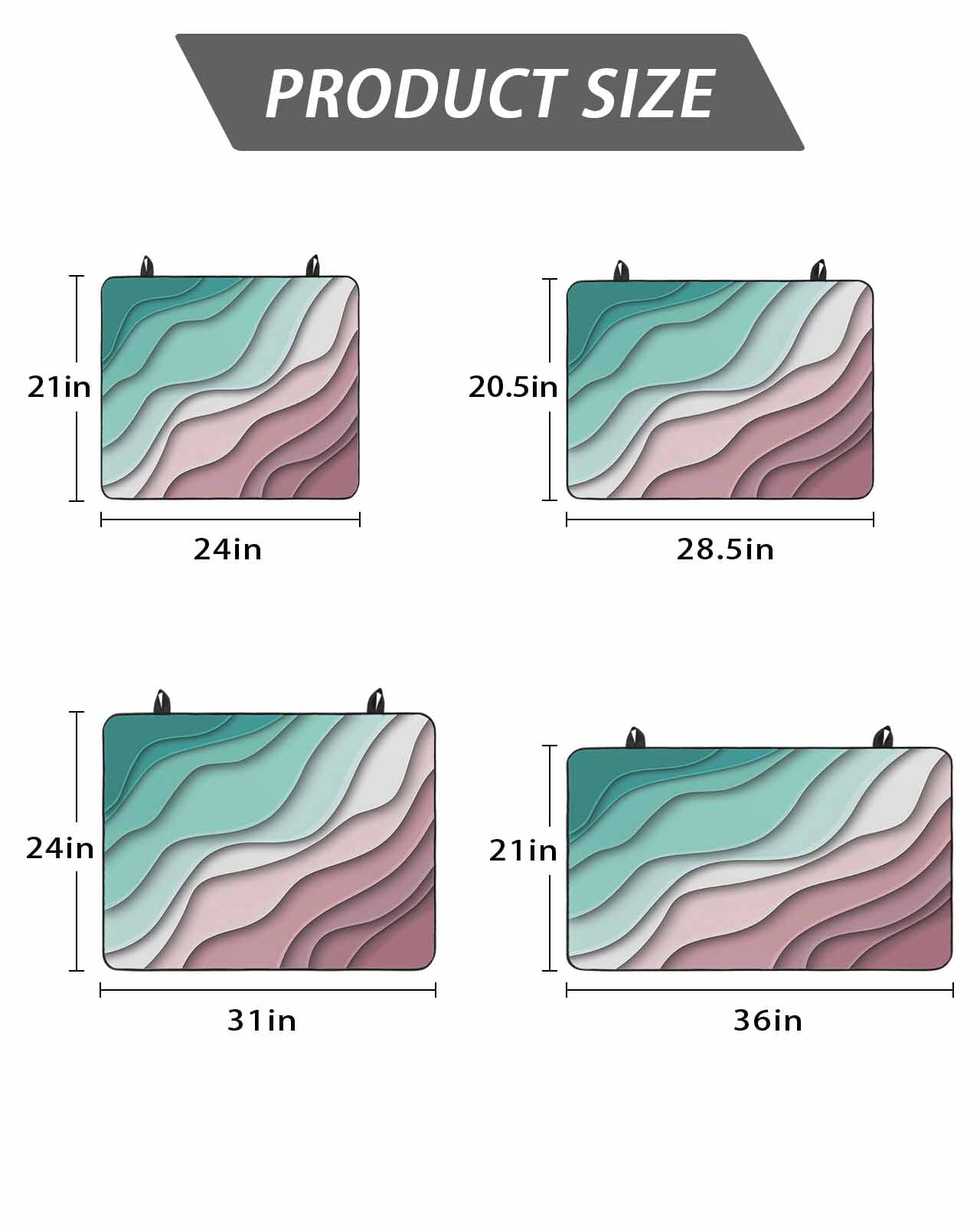 Stove Top Covers for Electric Stove, Green Ombre Glass Stovetop Cover Protector, Modern Geometric Abstract Dark Red Cream Induction Cooktop Protector Oven Mat for Kitchen Countertop 31"x24"