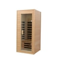 thumbnail image 6 of Xmatch Far Infrared Wooden Indoor Sauna, 1-Person Size, with 1290W, 5 Heating Plates, 10 Minutes Pre-Warm up, 6 of 6