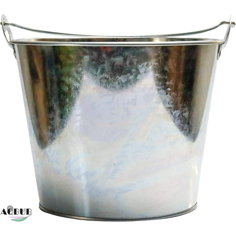 Champagne galvanized metal cold water bucket (5QT) Mimosa bar