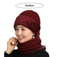 thumbnail image 6 of Winter Beanie Hat, Mid-aged Set, Warm Thick Knitted Cap Scarf Set Snow Cable Knit Hat for Men Women, 6 of 8