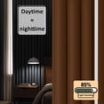 thumbnail image 3 of Brown White Stripe Blackout Curtains for Bedroom/Living Room, Pinch Pleated Black Out Curtains, Modern Rustic Vertical Striped Room Darkening Window Drapes with Hooks 2 Panels, 59"x70", 3 of 8