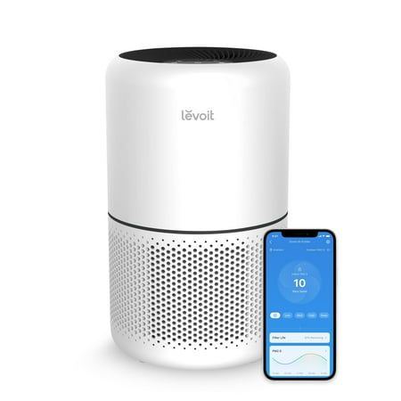 Levoit Air Purifier PlasmaPro 300S-P, Smart Air Cleaner for Large Room White & Black Vent