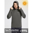 thumbnail image 3 of BALEAF Men's Sun Protection Hoodie Shirt UPF 50+ Long Sleeve UV SPF T-Shirts Rash Guard Fishing Swimming Lightweight Deep Gray XL, 3 of 6