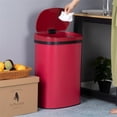 thumbnail image 6 of FOA Rena 13 Gallon Stainless Steel Motion Sensor Automatic Trash Can in Red, 6 of 18