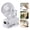 White, variant on DREAMSOME 2 in 1 Clip Fan with Mist, 4 Speeds & LED Display, 360° Rotating Stroller Fan, 1200mAh